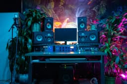 Plant-filled Rainforest Room at Paradise Recording