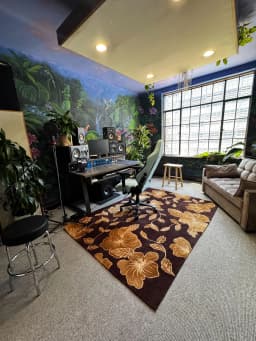 Wide view of the Rainforest Room at Paradise Recording