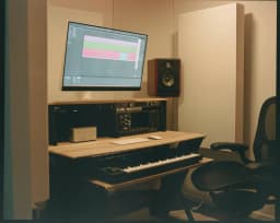 Production workstation at Room Key Studios